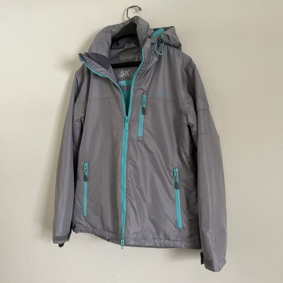 Surfanic Womens Sugar Comet Surftex Insulated Snow Ski Jacket, Gray/Teal- Large - Picture 2 of 12